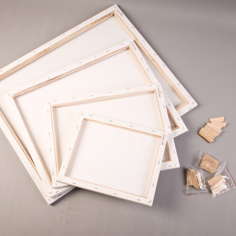 H&S Set of 4 Artist Blank Canvas Frame Stretcher Acrylic Oil Water Painting Board 20x30cm, 30x40cm, 40x50cm, 50x60cm - Paint Canvases - A2 Canva - A1 Canvas - A2 Canvas Painting - A1 Canvas Painting