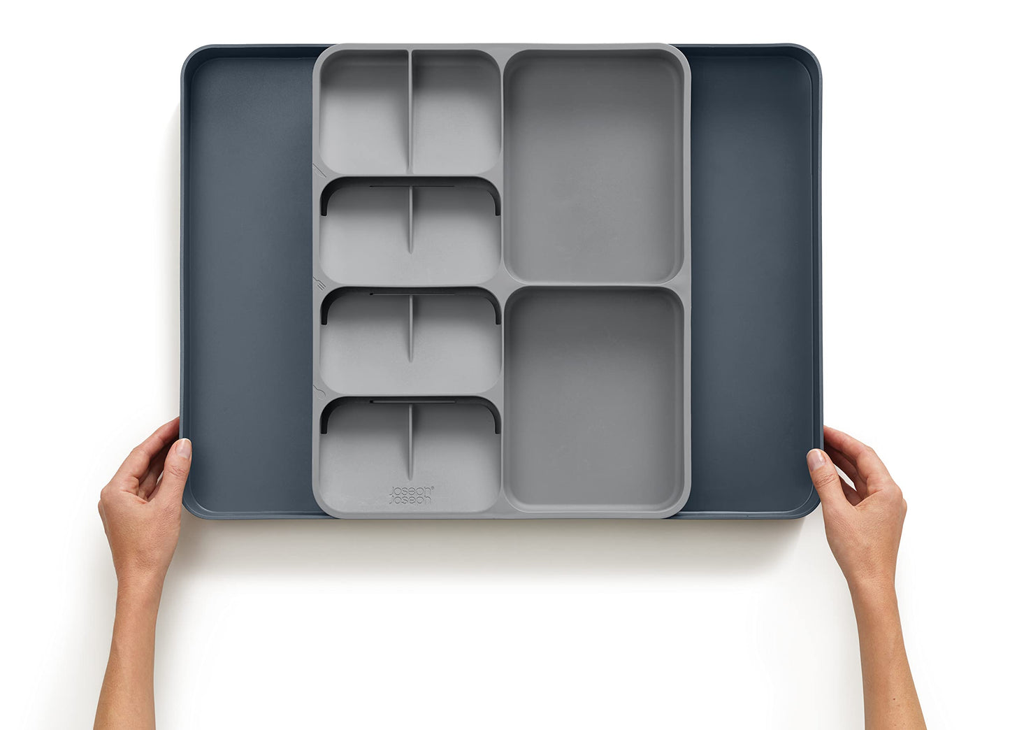 Joseph Joseph DrawerStore Expanding Cutlery, Utensil & Gadgets Organiser, Expandable in drawer space saving tray- Grey Cutlery & Utensils Organiser