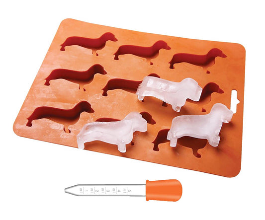 LYWUU Dachshund Dog Shaped Silicone Ice Cube Molds and Tray