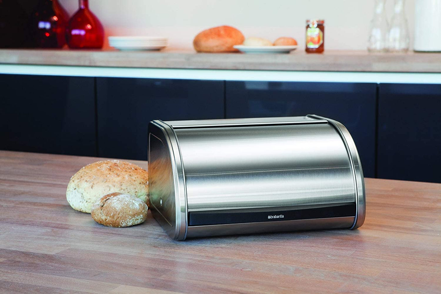 Brabantia 348907 Roll Top Bread Bin, Medium - Matt Steel