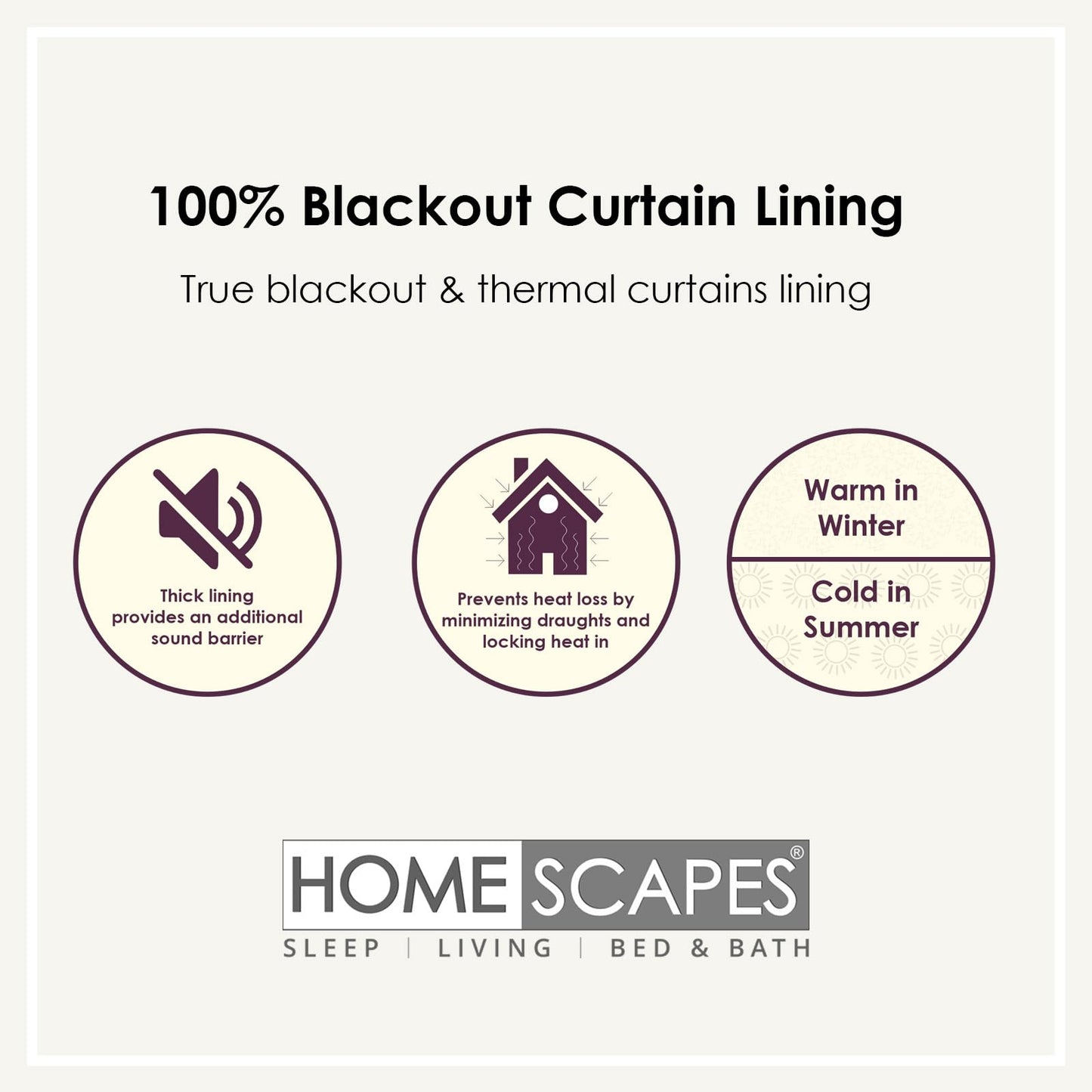 HOMESCAPES Blackout Curtain Lining Pair 3 Pass Coating 100% Ultra Blackout for 66” x 72“ (168 cm x 183 cm) Readymade Curtains Thermal Curtain Lining for Pencil Pleat & Eyelet Curtains 64" (163cm) Wide x 70" (178cm) Drop