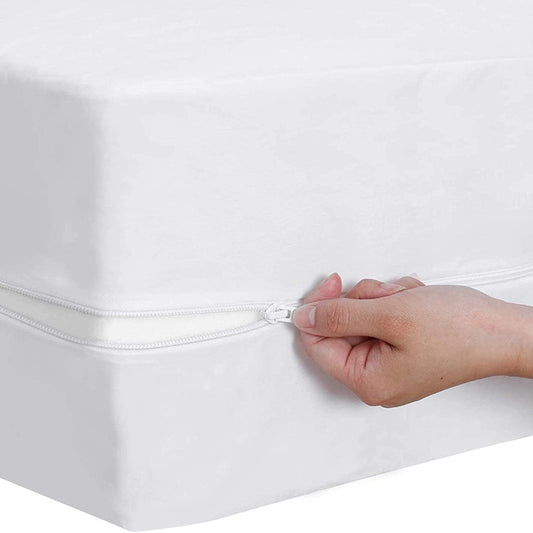 Zipper Anti allergy Bed bug waterproof Mattress Total Encasement Protector cover (Double) Double