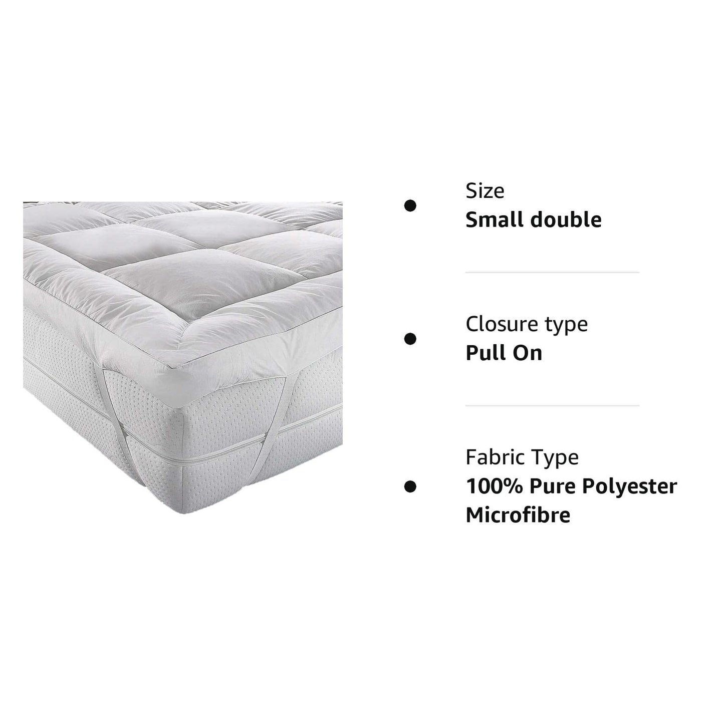 AR'S HOTEL QUALITY(Microlite) MICRO FIBER MATTRESS TOPPER THICK 5 CM,BOX STITCHED,ANTI ALLERGENIC (Small Double) small double