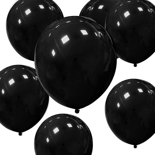 Black Balloons 12 inch 50 pack, Strong Thicken Latex Black Party Balloons for Halloween Birthday Decor Kids Party Weddings Baby Shower Events Decorations Accessories (Black Balloons, 50 PCS 12 inch) Black Balloons