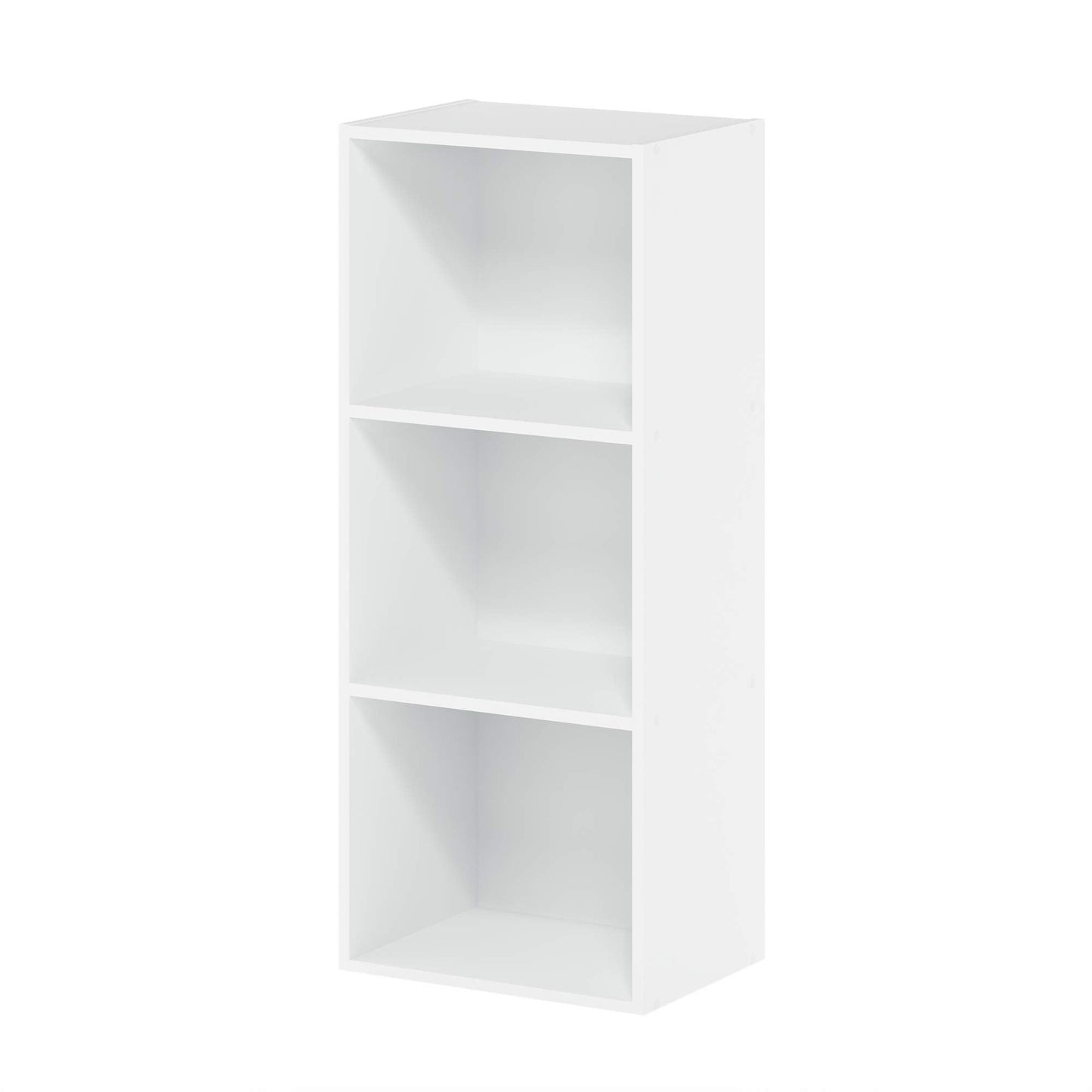 Furinno Pasir 3-Tier Open Shelf Bookcase, White 3-Tier Cube