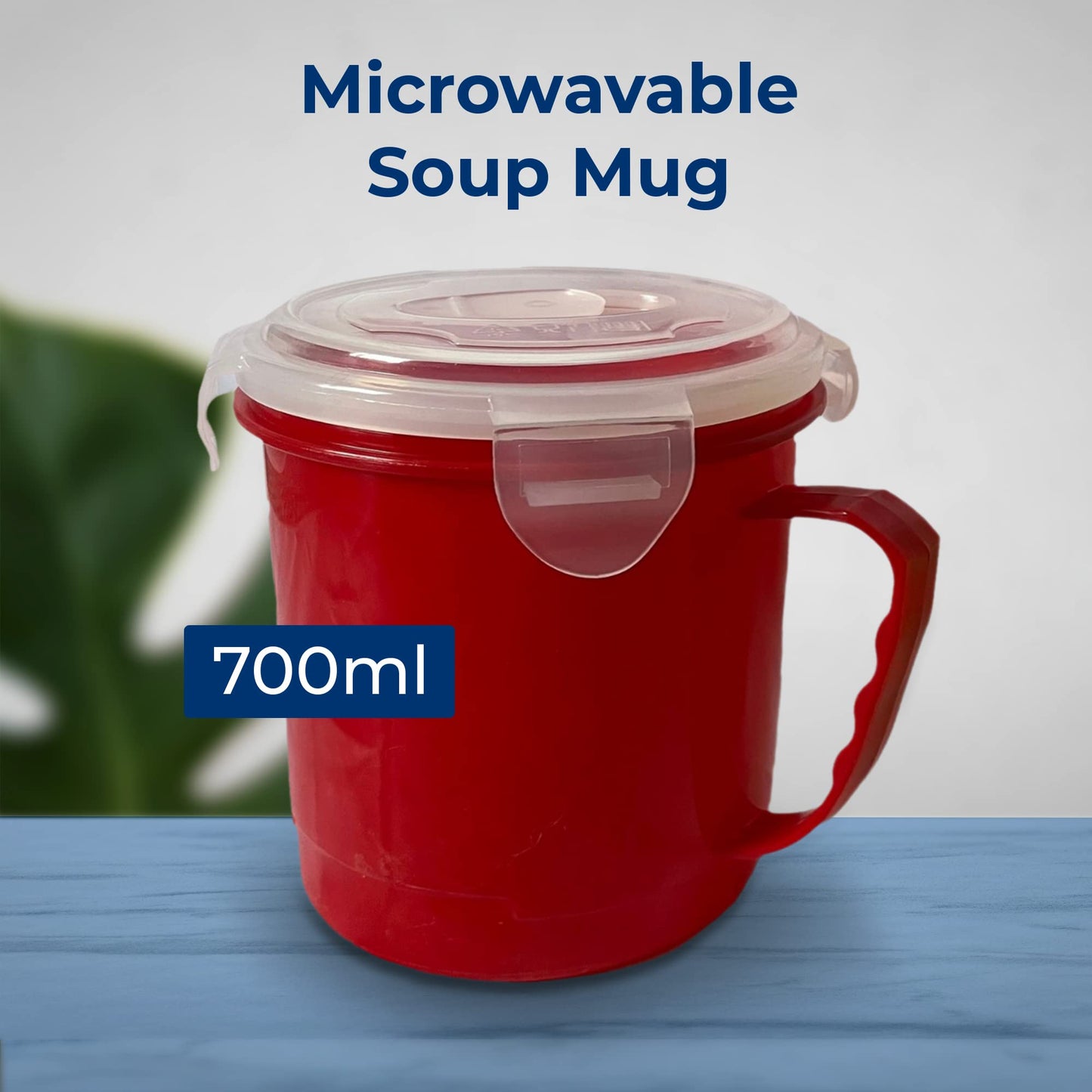 2pk Soup Containers with Lids | Microwavable Soup Mug with Lid | 700ml Microwave Bowl Soup Containers | Dishwasher Safe Soup Cup | Soup Mugs Microwavable for Home & Office with Leak Proof Lids