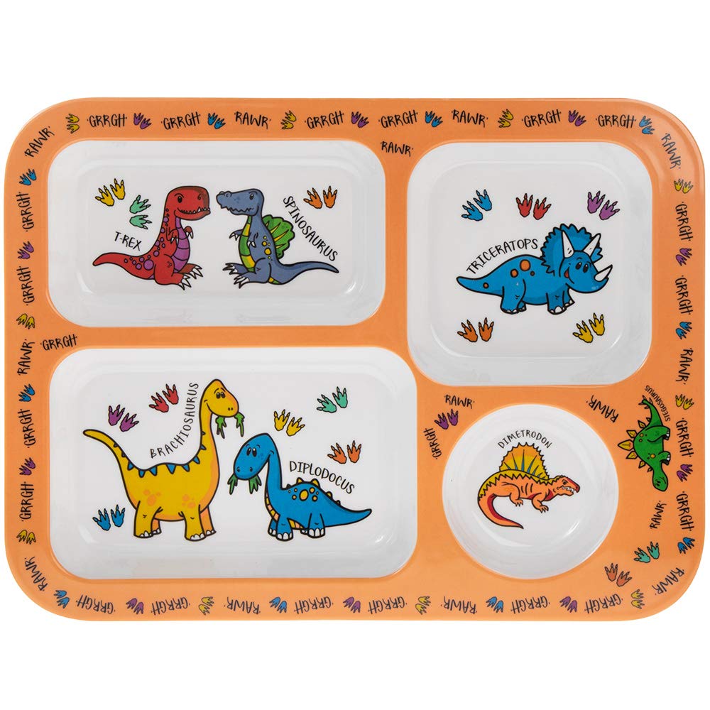 Lesser & Pavey LP42488A Dinosaur Plate Tray, Melamine, 30 x 23 x 2cm Animal Print