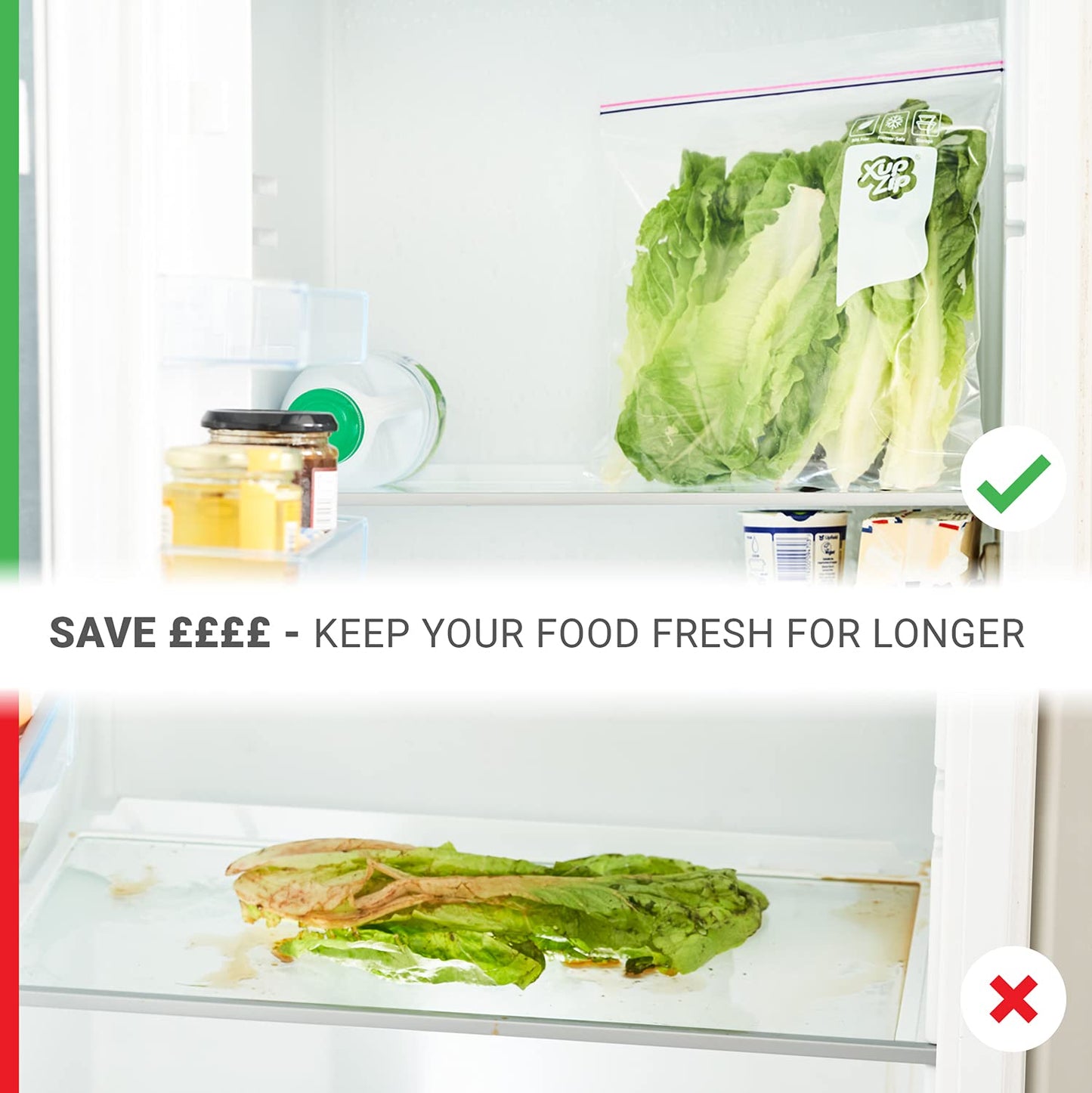 Keep Food Fresh for Longer with our Airtight and Leakproof Reusable Zip Lock Freezer Bags! Say Goodbye to Waste and Hello to Sustainability with our Bamboo Seal. Safeguard Your Meals - Order Now! 30 Bags (1 Pack)