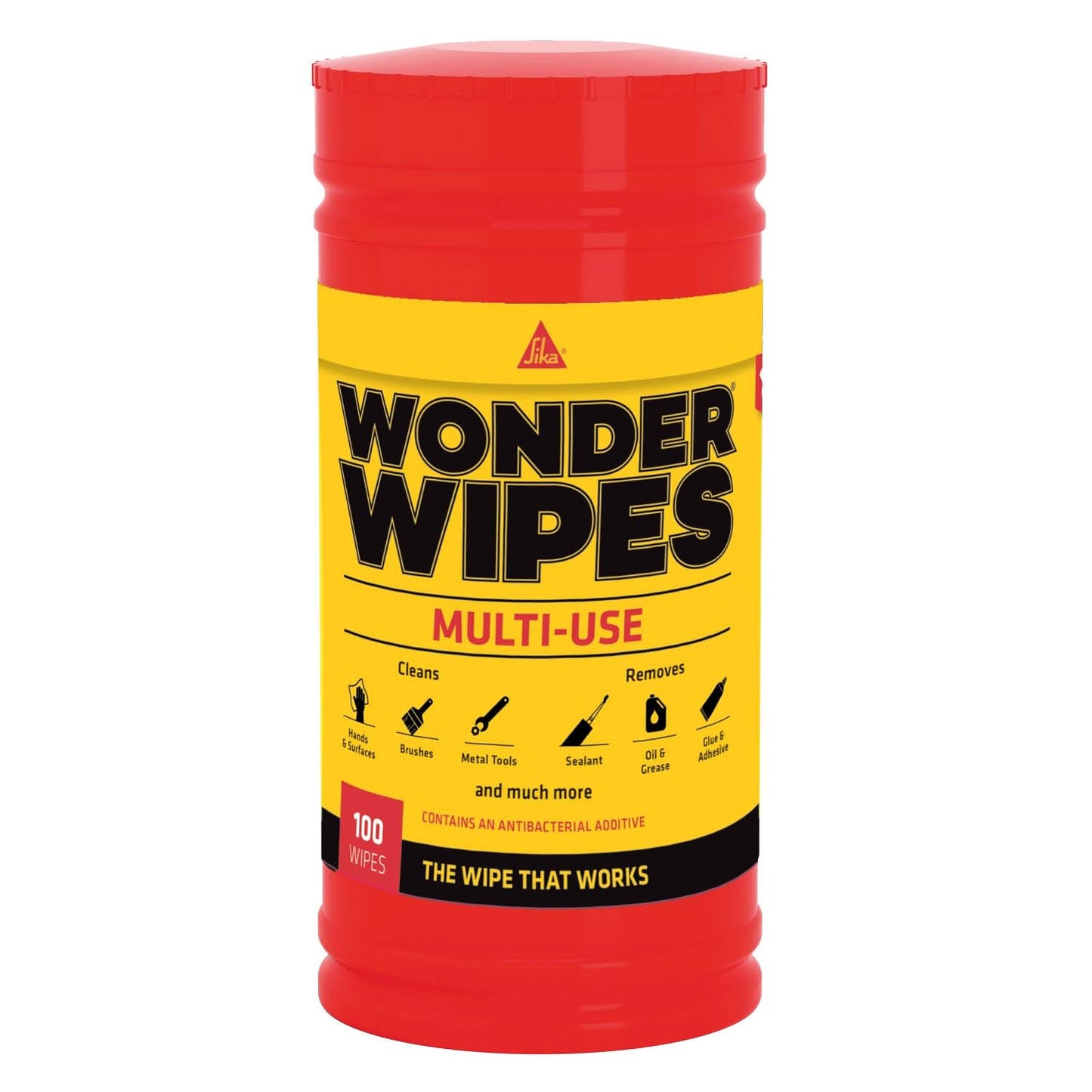 Everbuild Wonder Wipes Multi-Use Cleaning Wipes for the Building Trade | Specially Formulated to Clean Hands, Tools and Surfaces - 100 Wipes 100 count (Pack of 1)