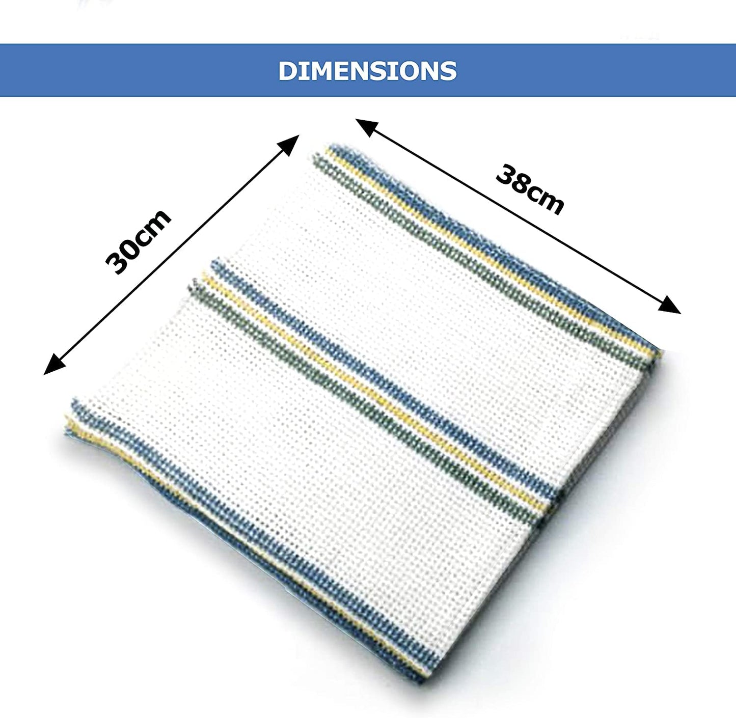 Bronwen Mathews® Dish Cloths Cleaning Hygiene 100% Cotton Antibacterial Absorbent Lint Free Cloths Kitchen Towels Washing Up Dishcloths Tea Towels Set (Pack of 40) Pack of 40