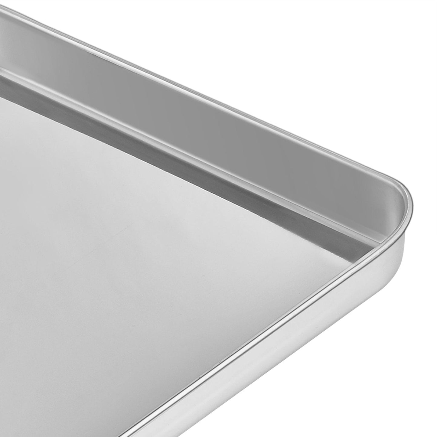 HaWare Baking Tray Set of 4, Stainless Steel Baking Sheet –Rimmed Pan Baking Sets -Healthy & Non Toxic, Easy Clean & Dishwasher Safe (Large Size)