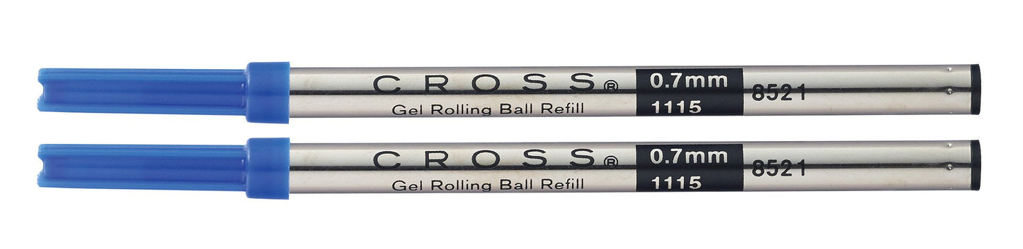 A. T. Cross Gel Rollerball Pen Refills Blue 2 Blister Packaging with Refill for all Selectip Pens 2 Count (Pack of 1)