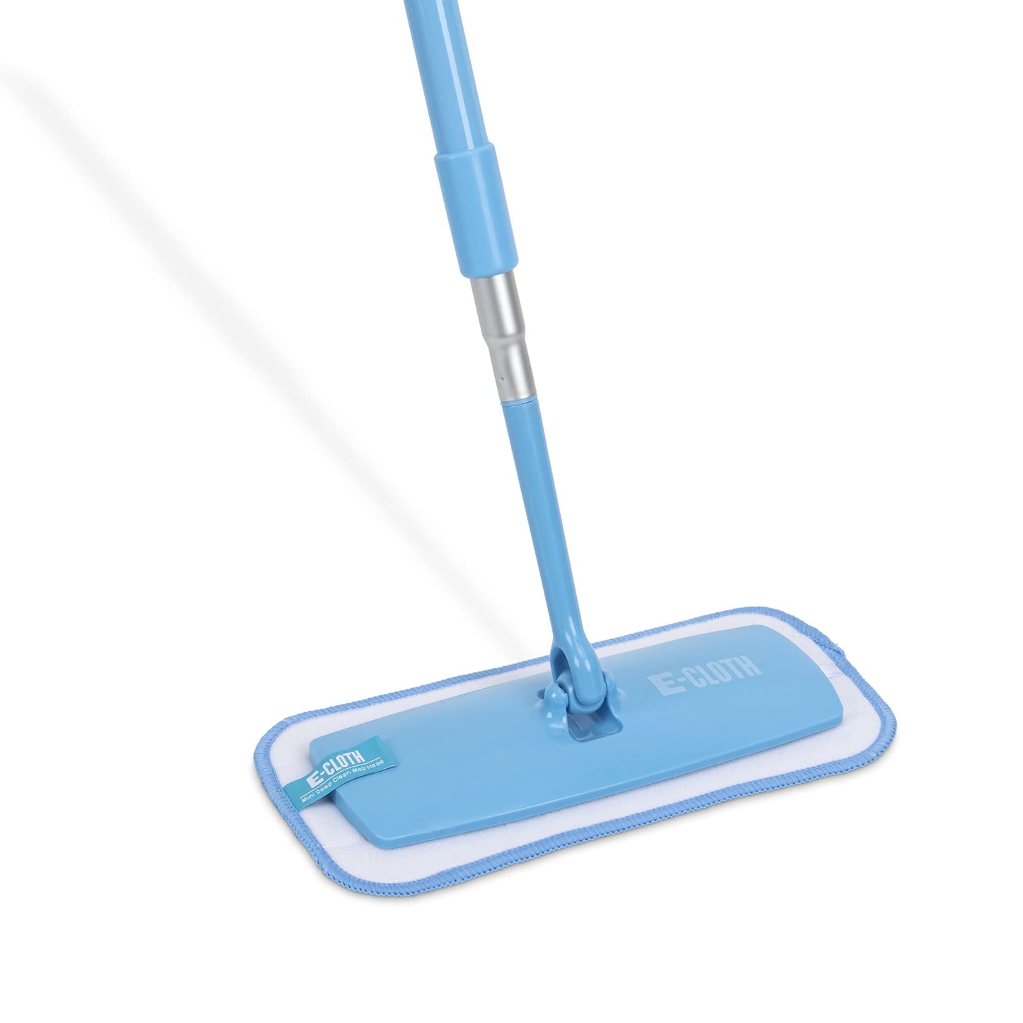 E-Cloth Mini Deep Clean Mop, Microfibre Mop for Floor Cleaning, Great for Hardwood, Laminate, Tile and Stone Flooring, Washable and Reusable, Blue & Silver, 1 Pack 1 Count (Pack of 1)