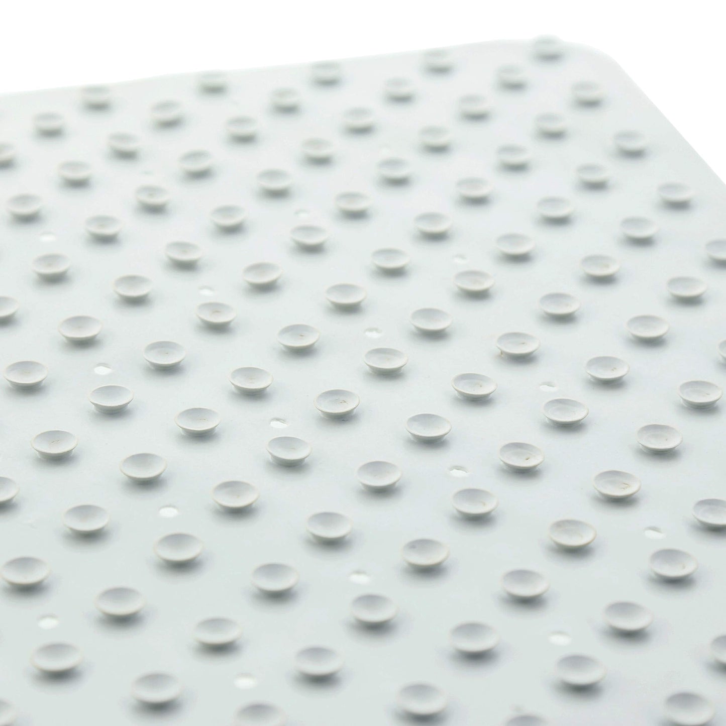 Anti-Fungal Non Slip Shower or Bath Mat with Suction Cups and Drainage Holes, Slip Resistant Shower Tread, Made From Rubber Vinyl - Shower Mat, Off White Off-white