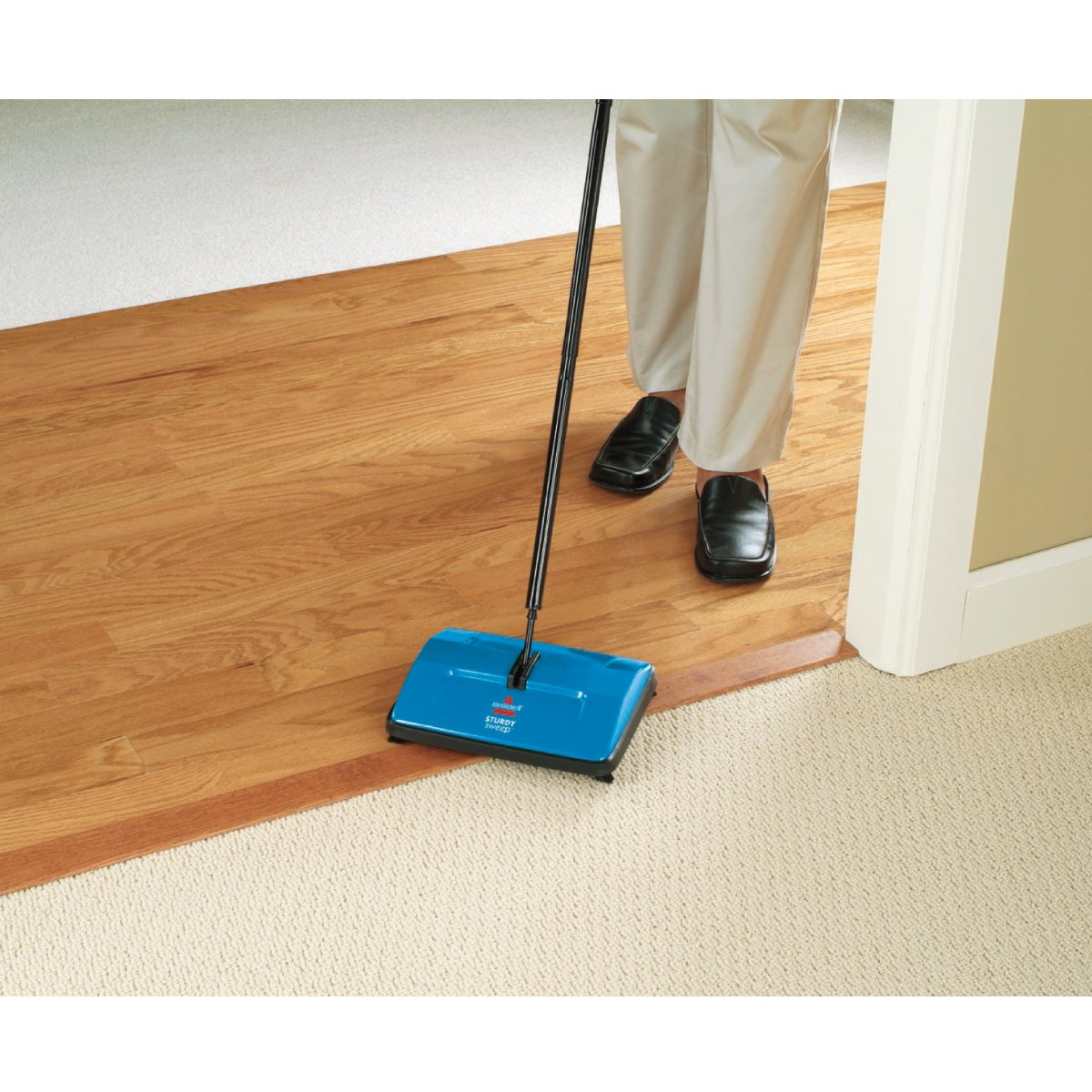 BISSELL Sturdy Sweep | Lightweight Carpet Sweeper | 2402E, Blue One Size