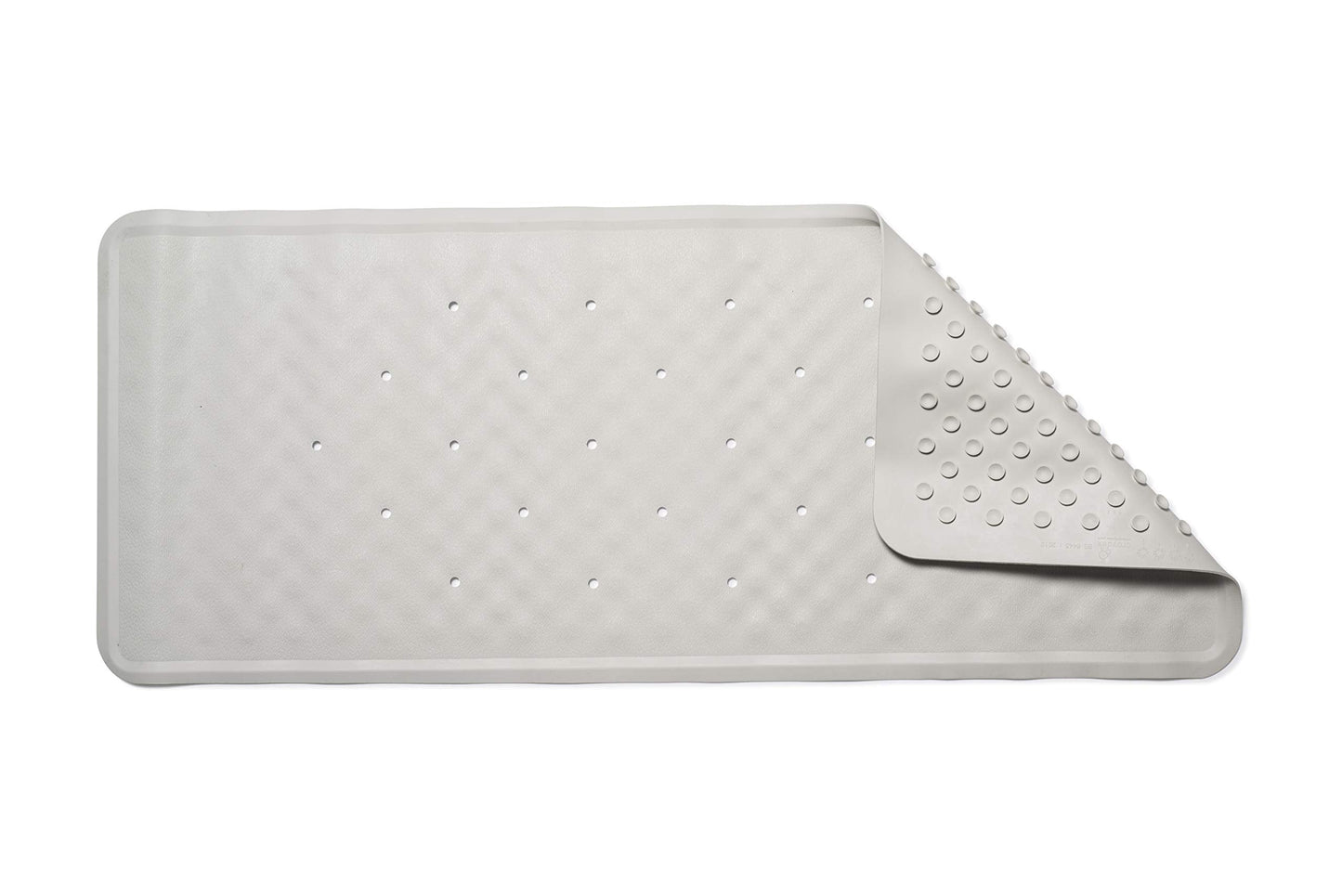 Croydex Bath Mat - Anti-Mould Non Slip Bath Mats for Inside Bath, Slip-Resistant with Secure Grip Suction Cups, Easy to Clean, Machine Washable, Made from Natural Rubber, Anti-Bacterial, 90 x 37cm White L Single