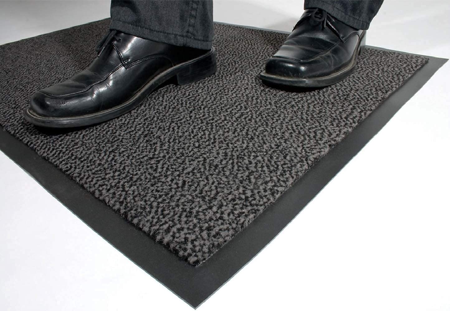 Abaseen Dirt Trapper Door Matts Indoor | Non Slip Rubber Backed Door Mats Outdoor | Heavy Duty Super Absorbent Doormats | Kitchen Mat | Floor Mat | Small, Medium, Large, Extra Large Washable Door Mat Gray 60x80 cm