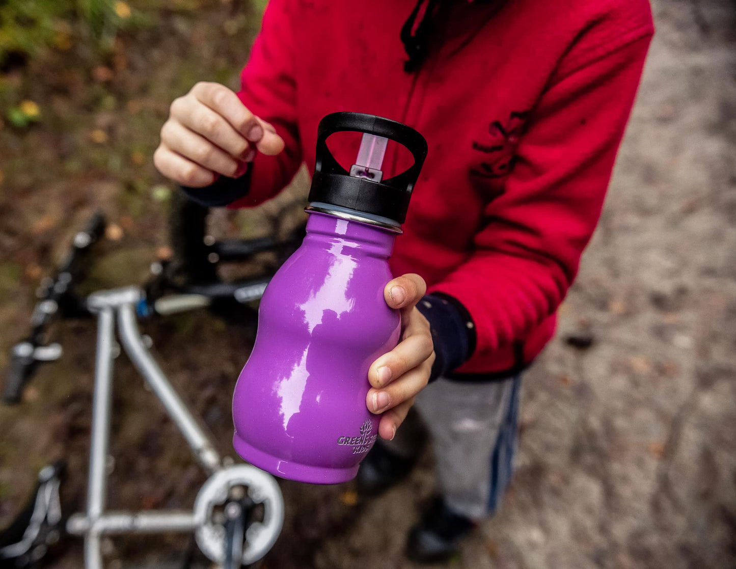 Kids Water Bottle - 350ml, Yellow | Stainless Steel | Upgraded Leak Proof Lid With Straw & Handle for Children | Easy Sip Toddler Cup | Eco Friendly Drinks Bottle | Great for a Lunch box or Gift