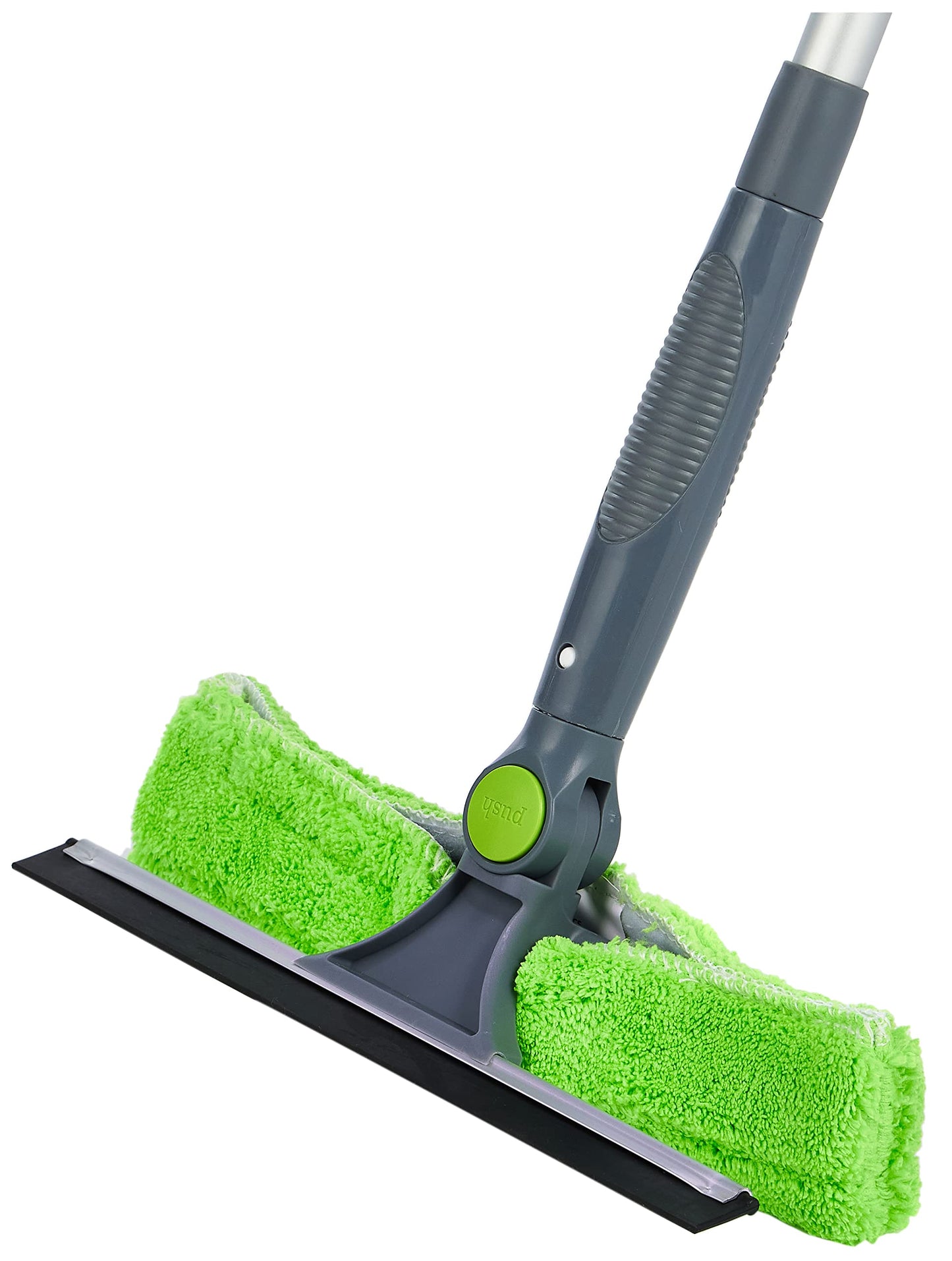 Amazon Basics Extendable Window Squeegee with Swivel Head, Green