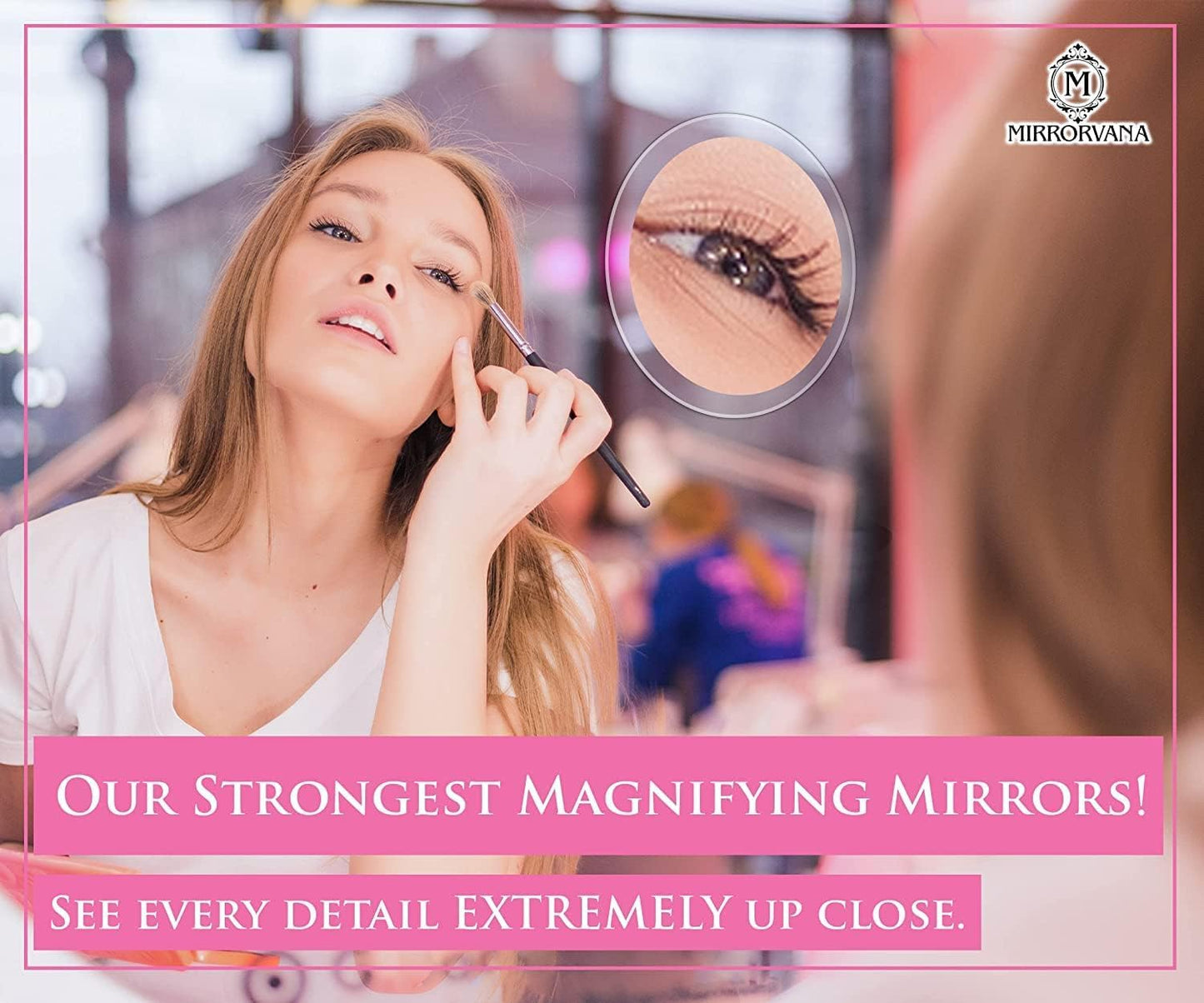 20X & 15X Magnifying Mirror Combo Set with 3 Stick On Suction Cups For Makeup and Tweezing Eyebrows - Compact Handheld Design & Travel Ready - Extremely Strong X20 Zoom - 15cm & Small 10cm Diameter Glass (20X & 15X)