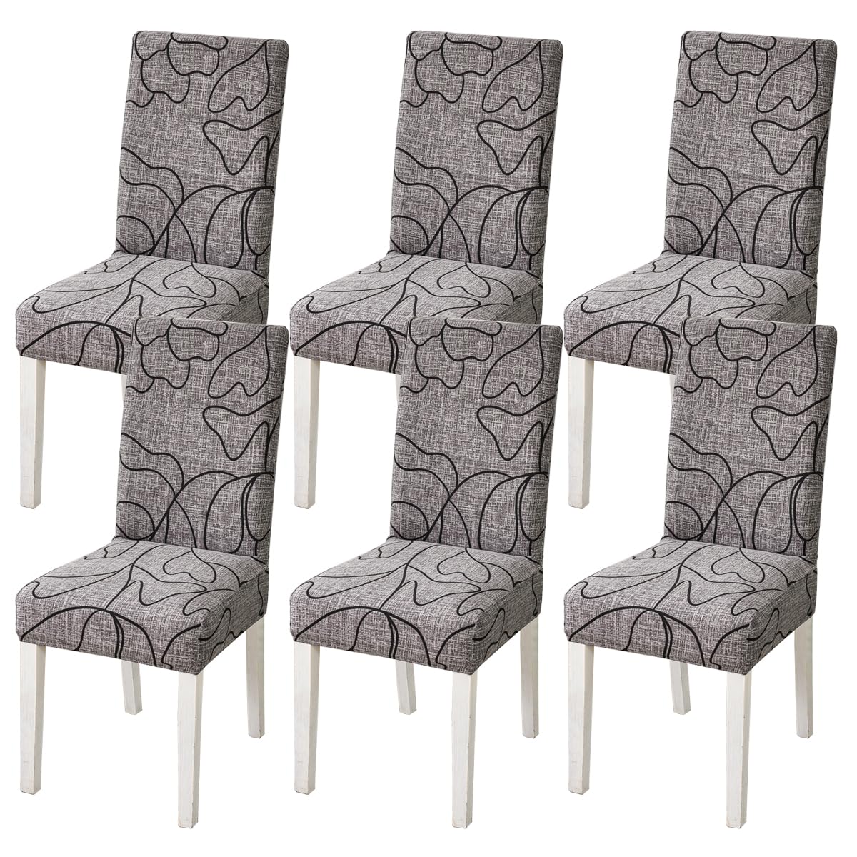 HZDHCLH Chair Covers Slipcovers 4/6 PCs Stretch Removable Washable Short Dining Chair Protector Cover Seat for Hotel,Dining Room,Ceremony (aspiration,6 PCS) Aspiration 6 PCS