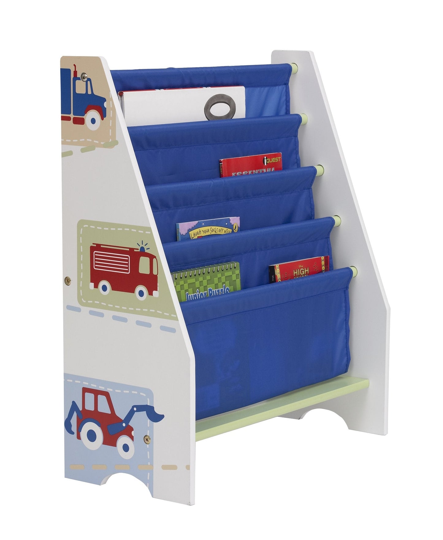 HelloHome Vehicles Kids Sling Bookcase, White, (h)60, (w)51, (d)23cm