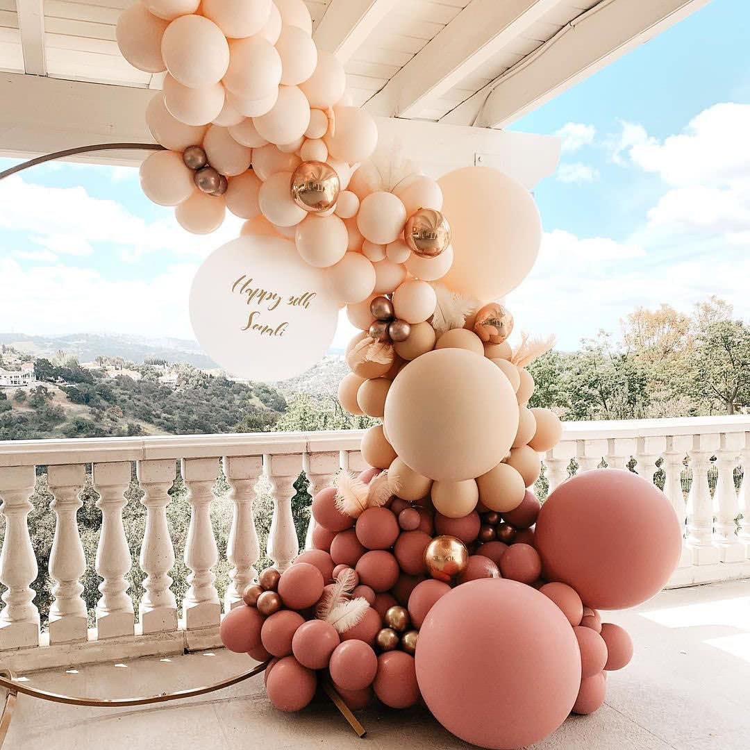 Blush Pink Balloons Arch Kit, Apricot Balloon Arch With Rose Gold Balloon Nude Balloon, Wedding Balloon Pastel Baloon Garland For Girls Birthday Decoration,Baby Shower,Wedding,Bridal Shower,Hen Party