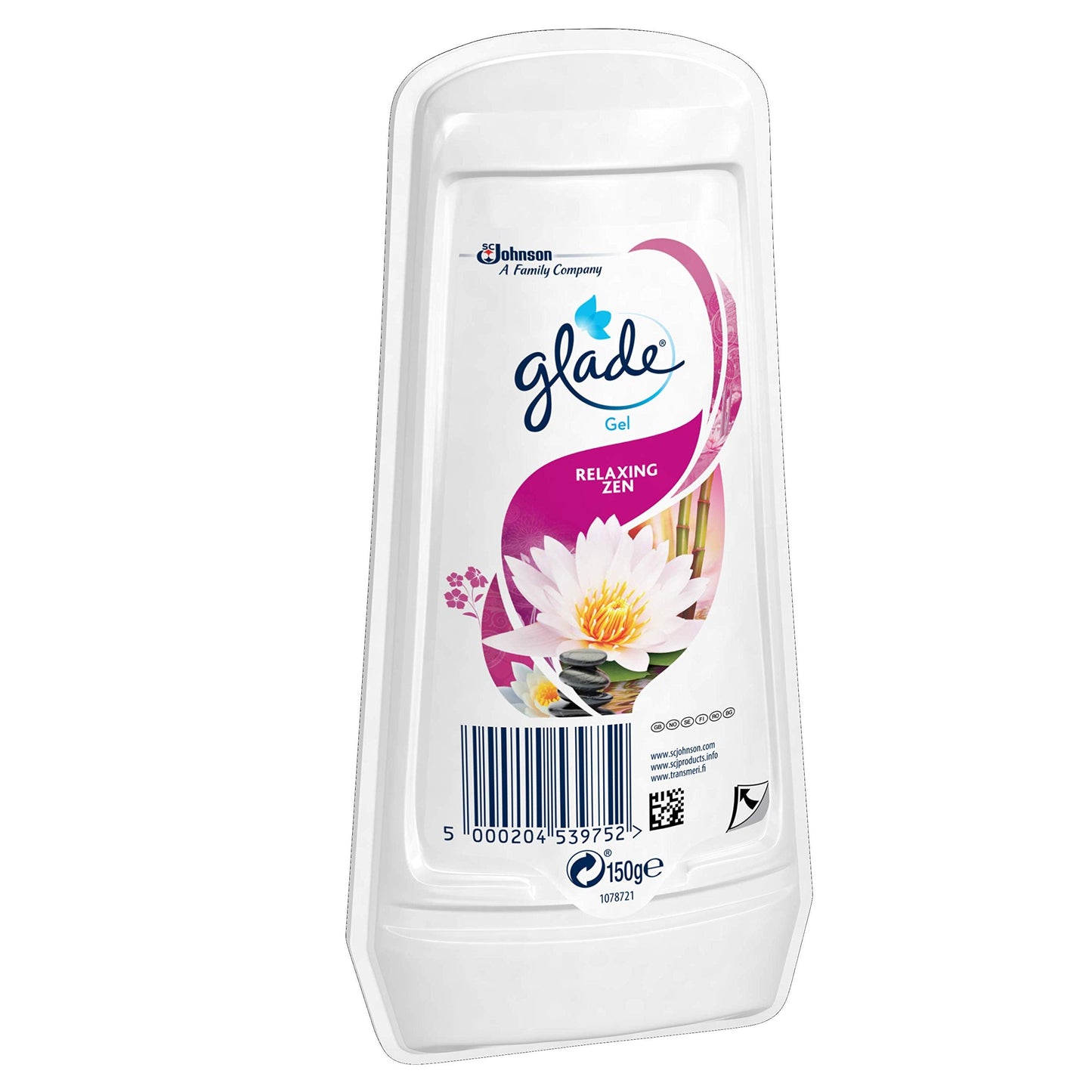 Glade Solid Gel Air Freshener, Odour Eliminator for Home & Bathroom, Relaxing Zen, Pack of 8 (8 x 150g)