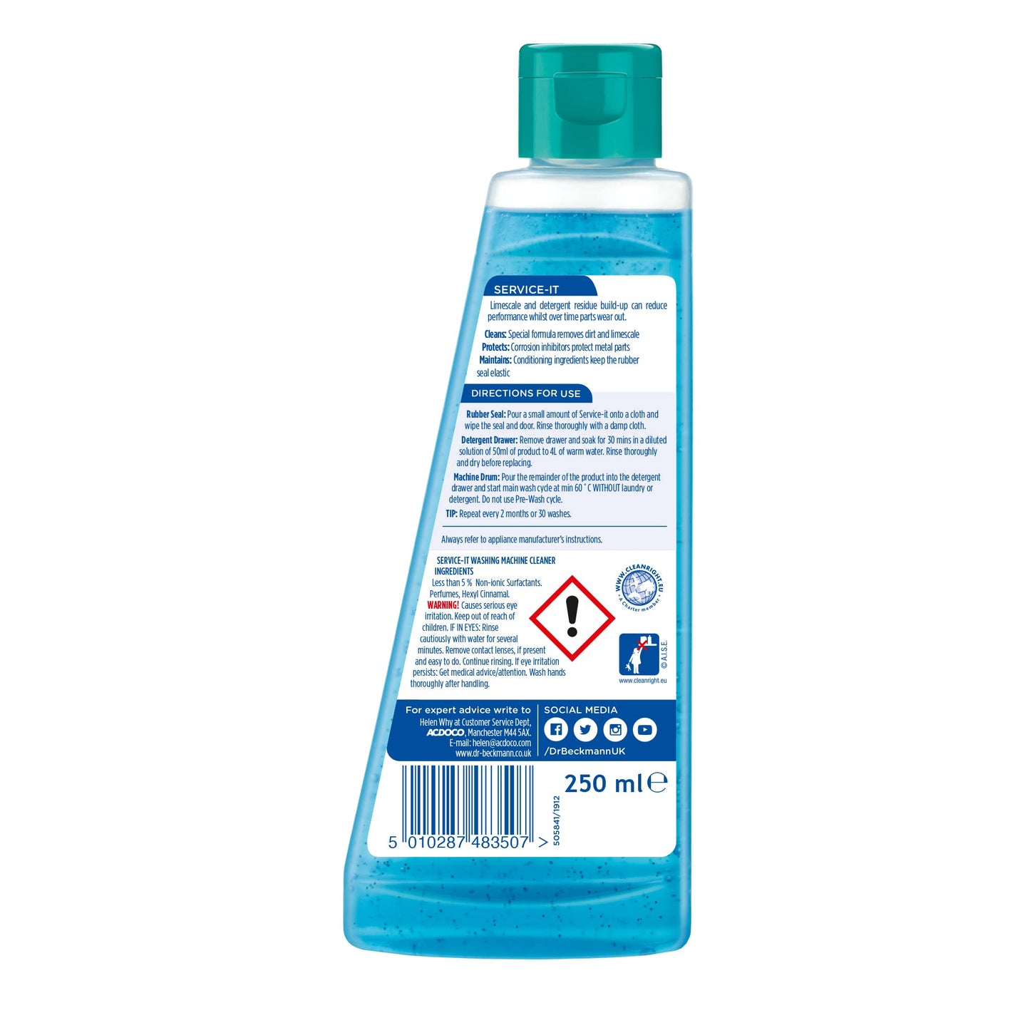 Dr. Beckmann Service-it Washing Machine Cleaner, 3 x 250 ml