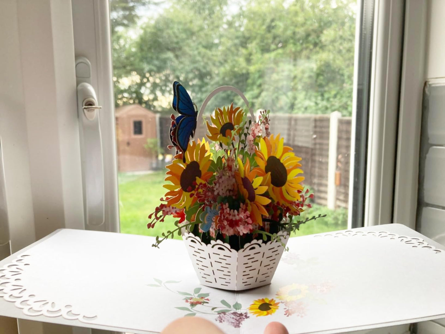 CUTPOPUP Sunflowers Basket - Birthday Cards for Women, Mothers Day Cards Pop Up, Flowers 3D Greeting Card, Anniversary Cards, Valentines Card UK