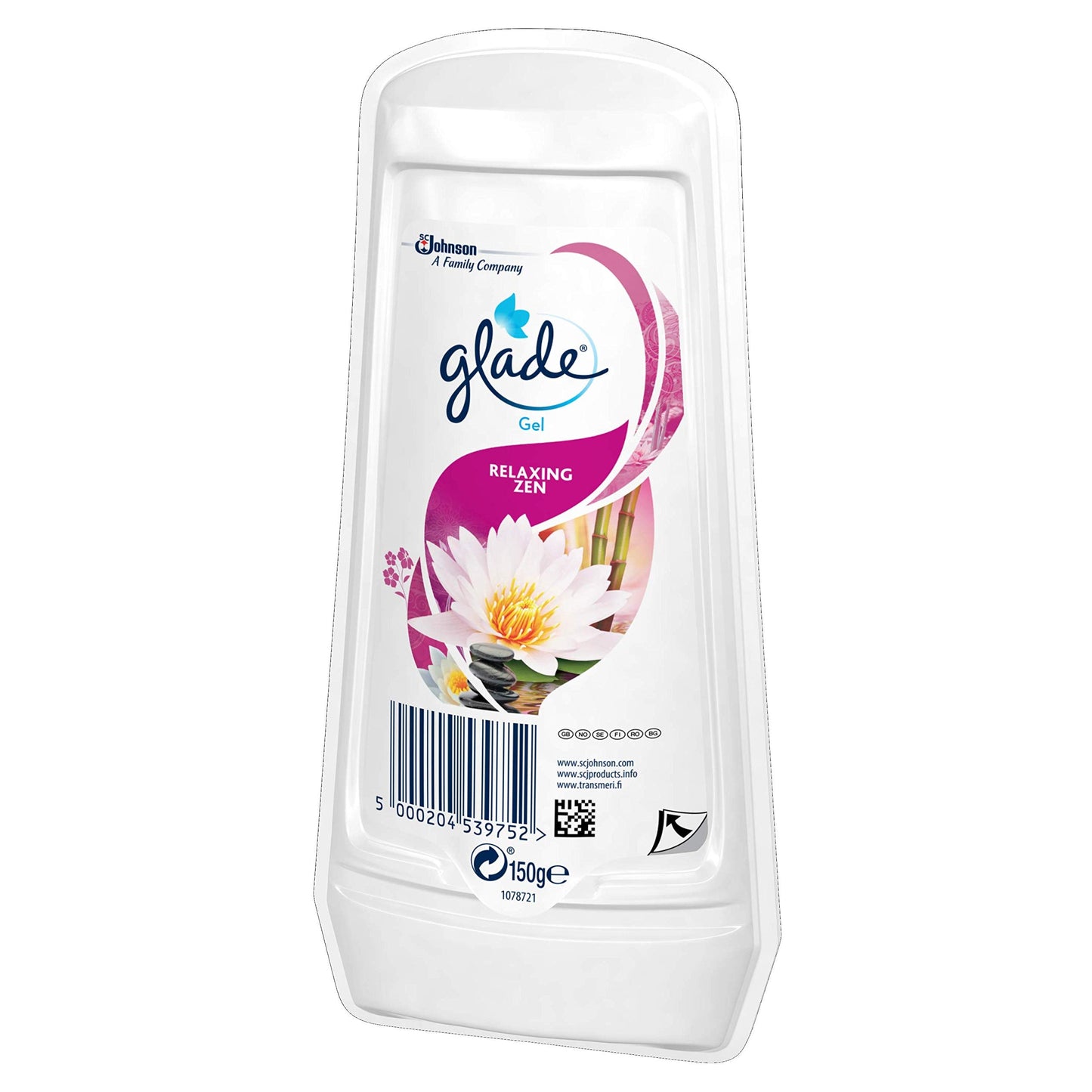 Glade Solid Gel Air Freshener, Odour Eliminator for Home & Bathroom, Relaxing Zen, Pack of 8 (8 x 150g)