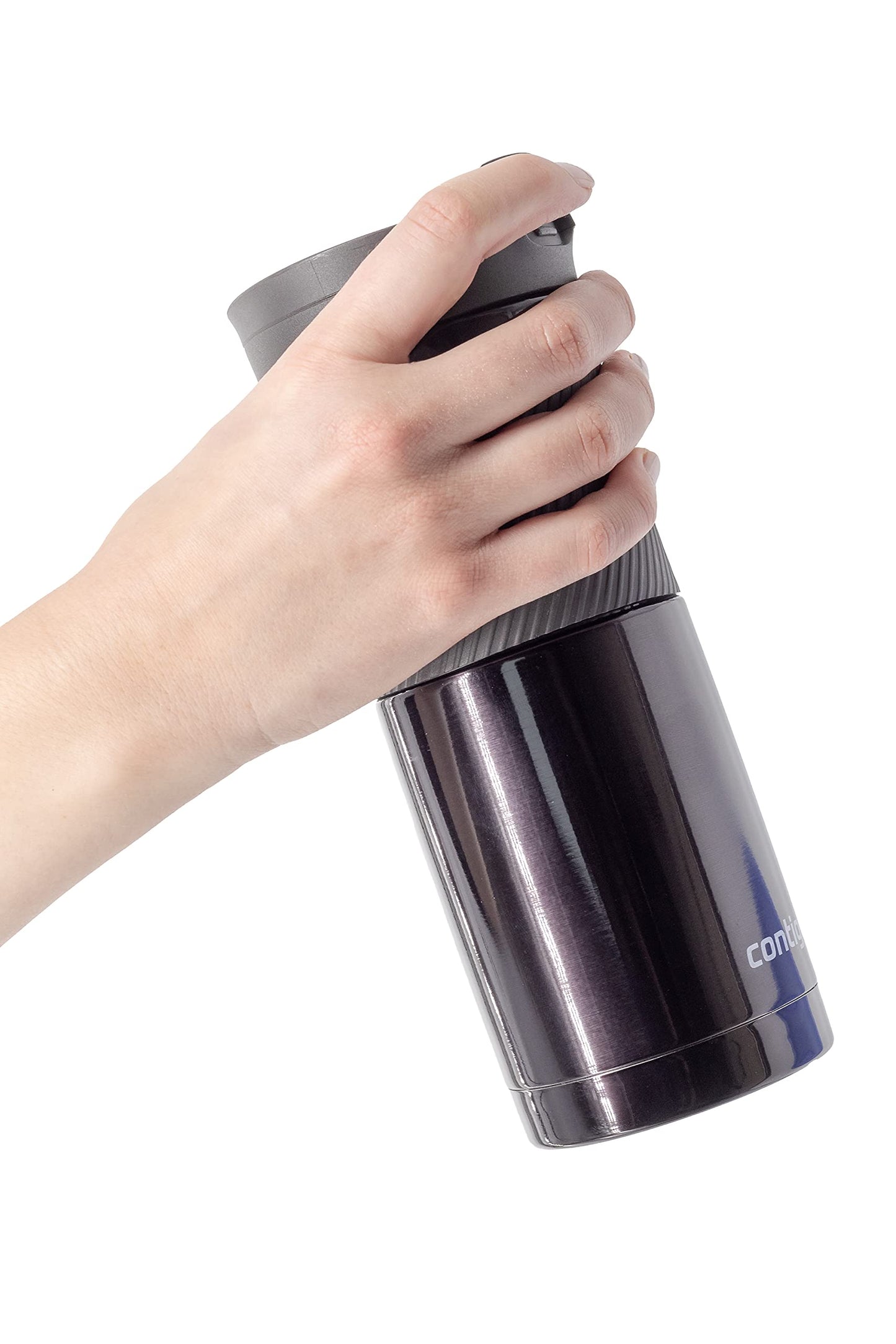 Contigo Byron Snapseal Travel Stainless Steel Thermal vacuum flask, leakproof tumbler, coffee mug with BPA free Easy-Clean Lid, 590 ml, Black