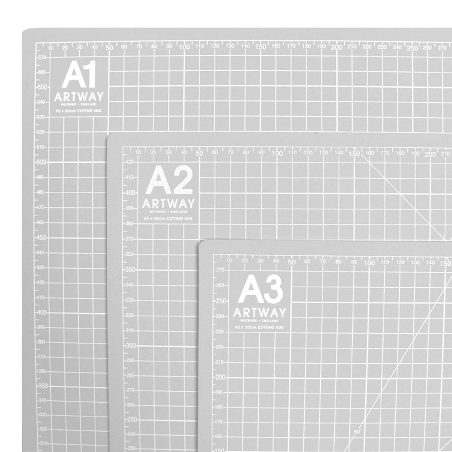 Artway A1 Cutting Mat – Self Healing – Double Sided - Grid Markings in Centimetres/Inches