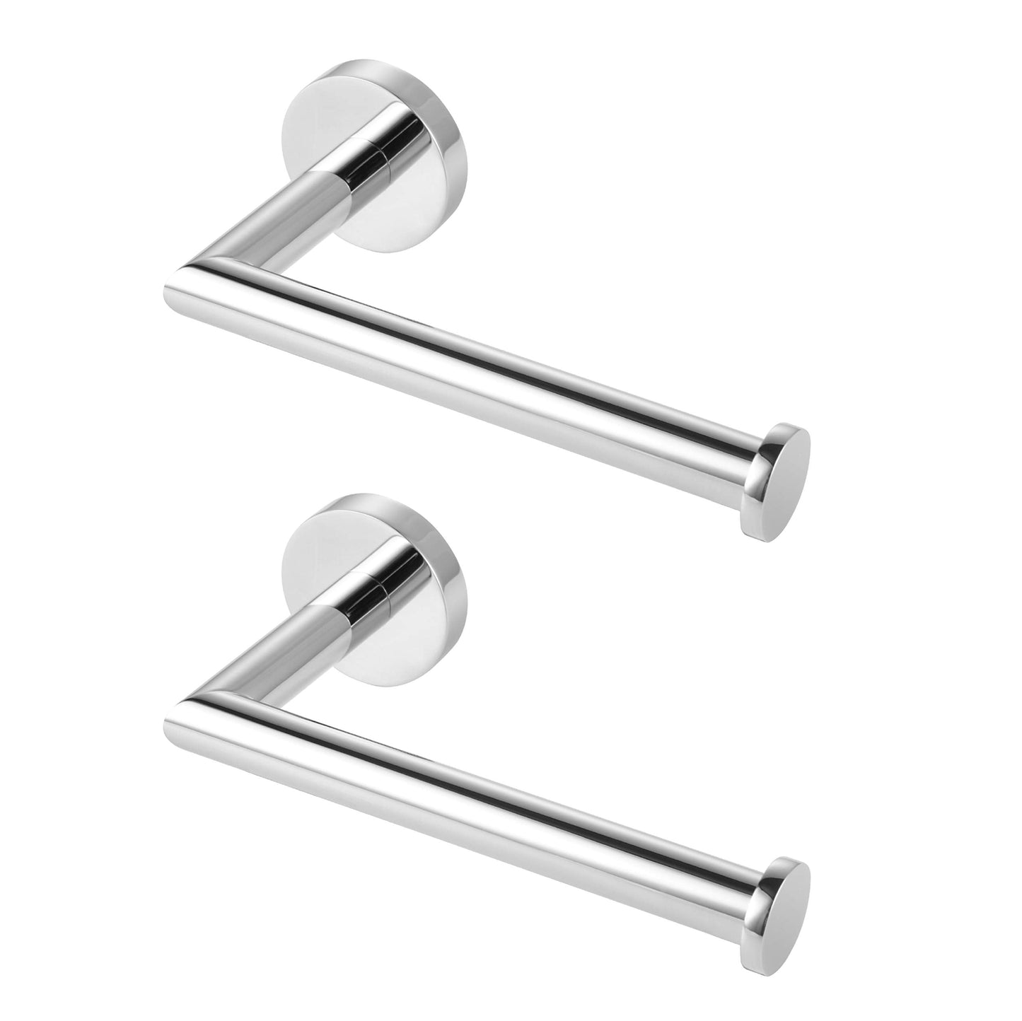 HITSLAM Toilet Roll Holder Wall Mounted SUS 304 Stainless Steel Silver Toilet Paper Holder Waterproof Rotateproof Loo Roll Holder for Bathroom - Chrome - 2 Pack 2 Pack （Vertical ) Polished Chrome