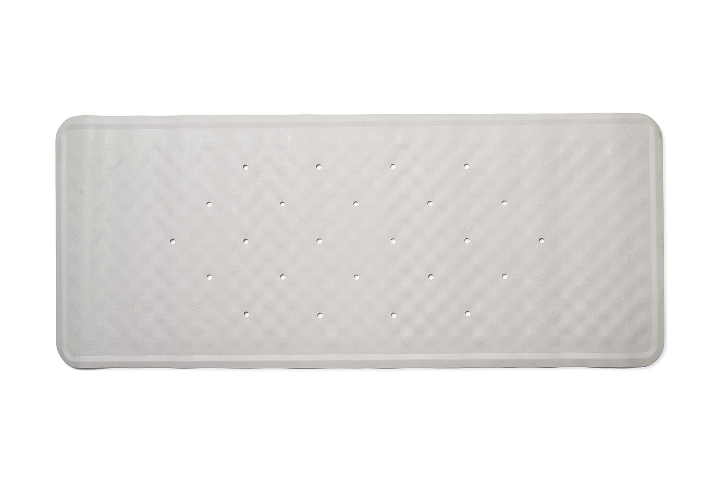 Croydex Bath Mat - Anti-Mould Non Slip Bath Mats for Inside Bath, Slip-Resistant with Secure Grip Suction Cups, Easy to Clean, Machine Washable, Made from Natural Rubber, Anti-Bacterial, 90 x 37cm White L Single