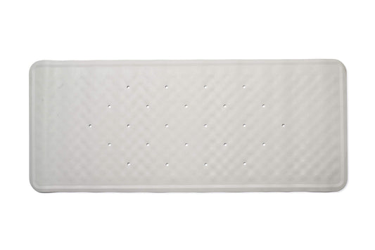 Croydex Bath Mat - Anti-Mould Non Slip Bath Mats for Inside Bath, Slip-Resistant with Secure Grip Suction Cups, Easy to Clean, Machine Washable, Made from Natural Rubber, Anti-Bacterial, 90 x 37cm White L Single