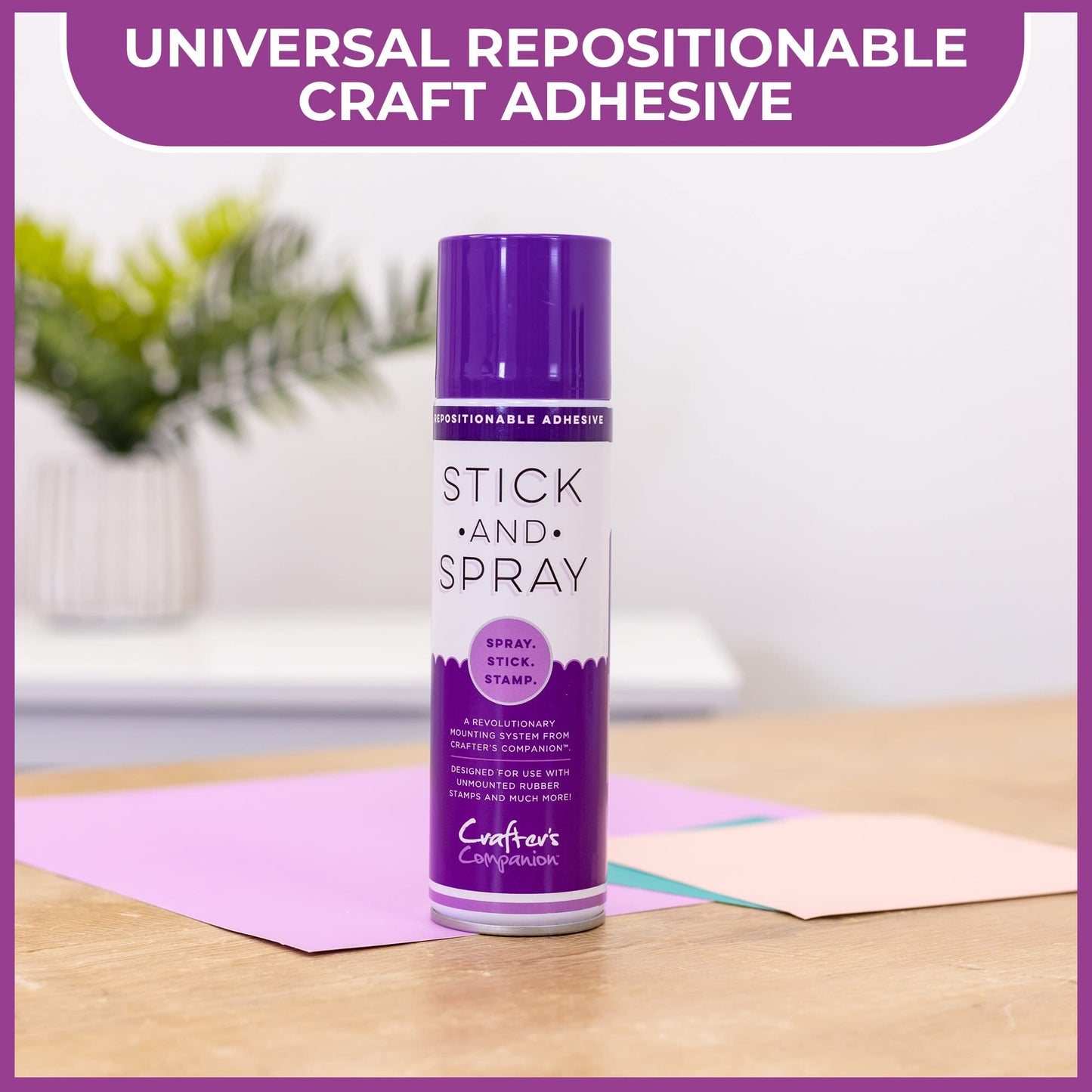 Crafter's STK-SPR Companion Stick & Spray - Unmounted Stamp Adhesive, Purple- package may vary