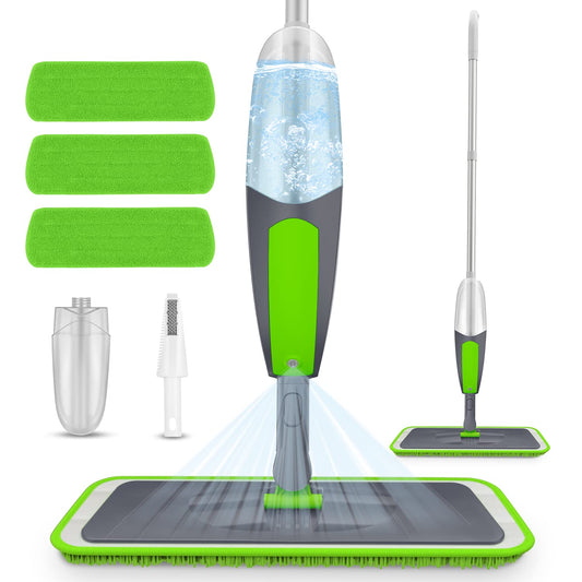 Floor Mop Spray Mops for Floor Cleaning, ILAVCOOL Microfiber Mop Dry Wet Mop Dust Mop with 3 Reusable Mop Pads 550ML Refillable Bottle for Cleaning Laminate, Tile, Wood, Hardwood Floor 1-Spray Mop-3 Mop Pads