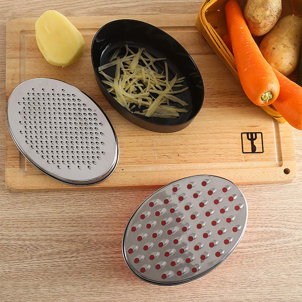 Cheese Grater with Container, Graters for Kitchen with 2 Size Lid,Cheese Shredder,Vegetable Chopper,Ginger Shredder,Chocolate Grater