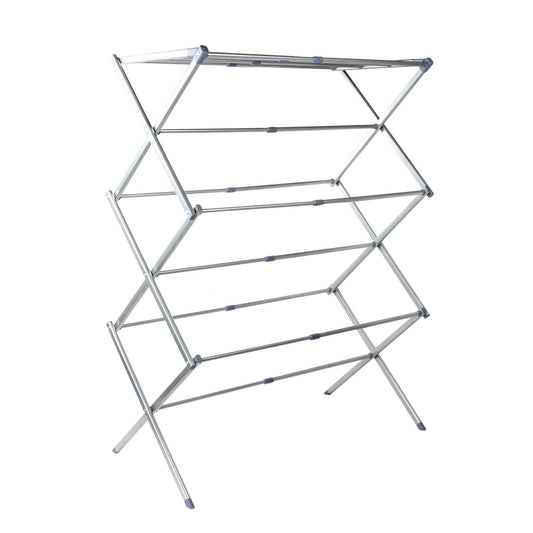 Expandable Folding Clothes Airer | 7.5m Drying Space | Washing Drying Rack | Space Saving 3 Tier Folding Design for Easy Storage | M&W