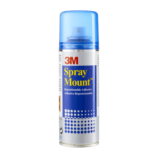 3M SprayMount Permanent Spray Adhesive, 1 Can 200 ml - Ideal for mock-ups, presentations, school projects, display boards Standard