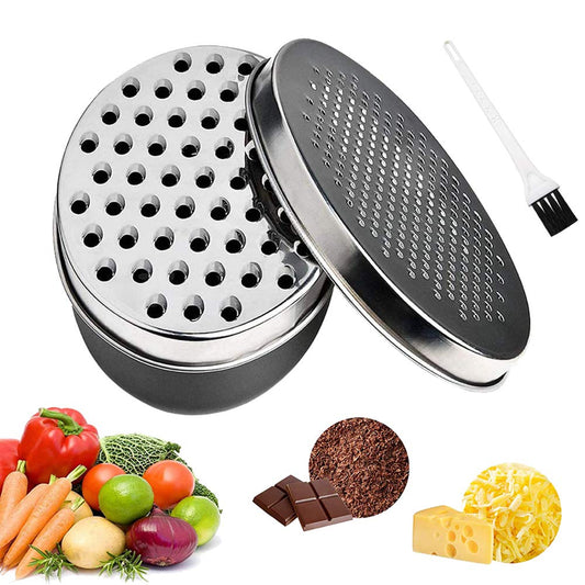 Cheese Grater with Container, Graters for Kitchen with 2 Size Lid,Cheese Shredder,Vegetable Chopper,Ginger Shredder,Chocolate Grater