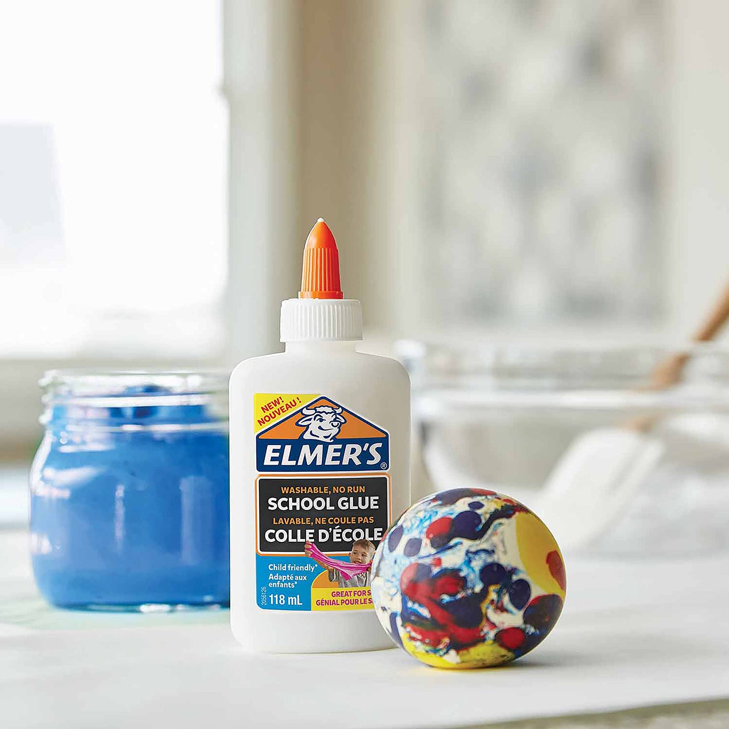 Elmer's White PVA Glue | 118 mL | Washable & Kid Friendly | Great for Making Slime & Crafting 118ml White Glue