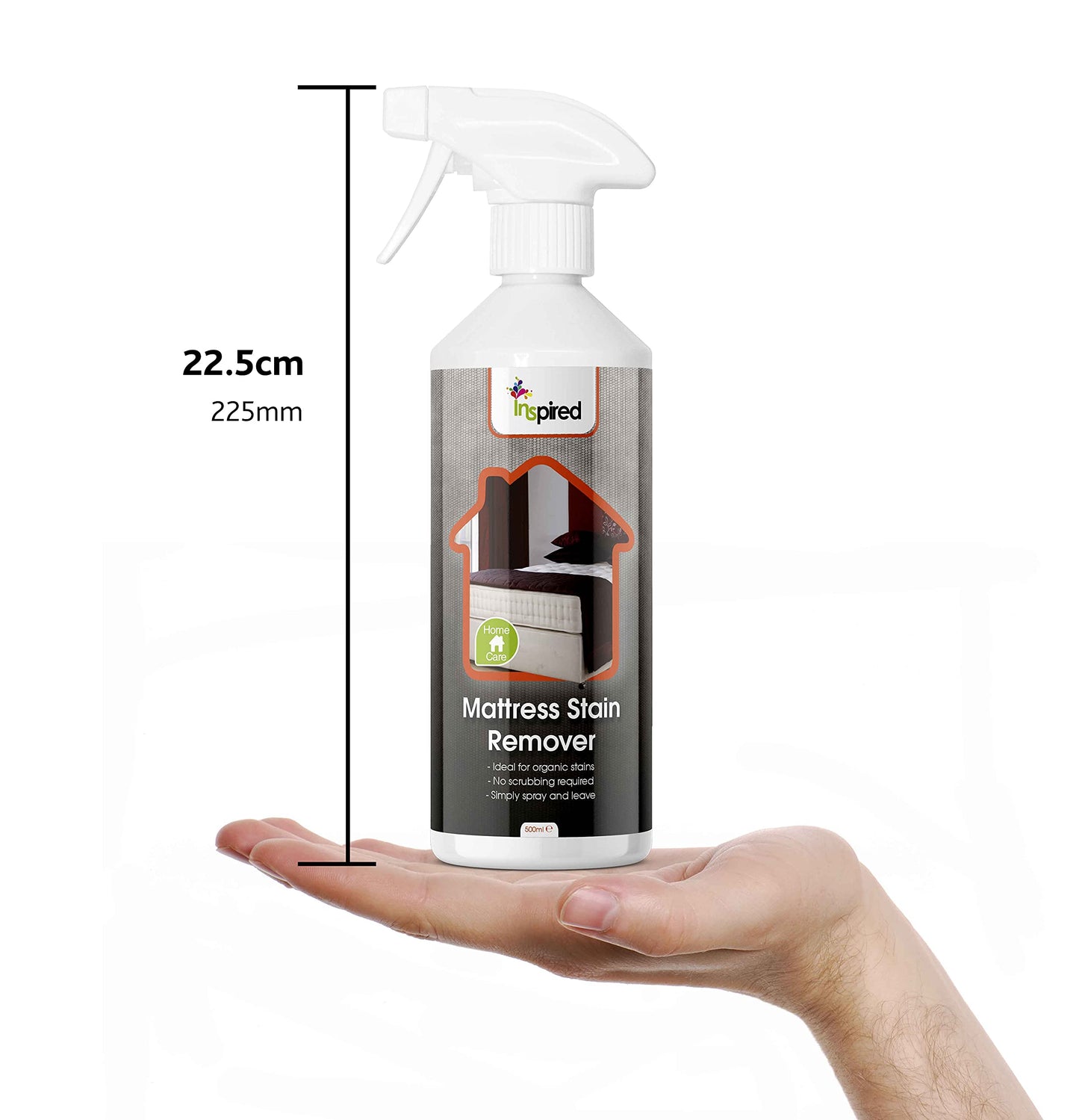 Inspired Professional Mattress Stain Remover, Organic Stain Remover, Removes Blood, Urine & Faeces, 500 ml