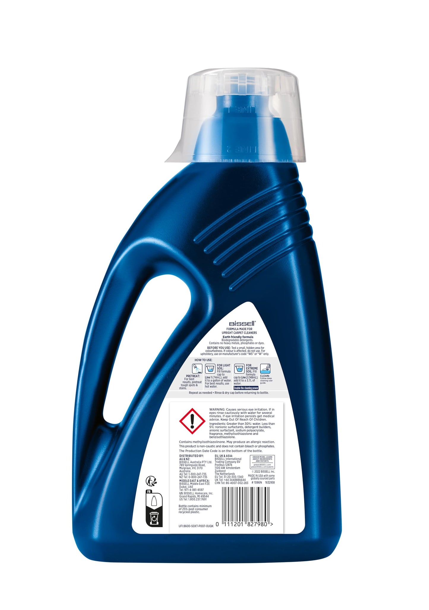 BISSELL Wash & Protect Formula | For Use With All Leading Upright Carpet Cleaners | Stain Protect | 1086N Stain and Odour