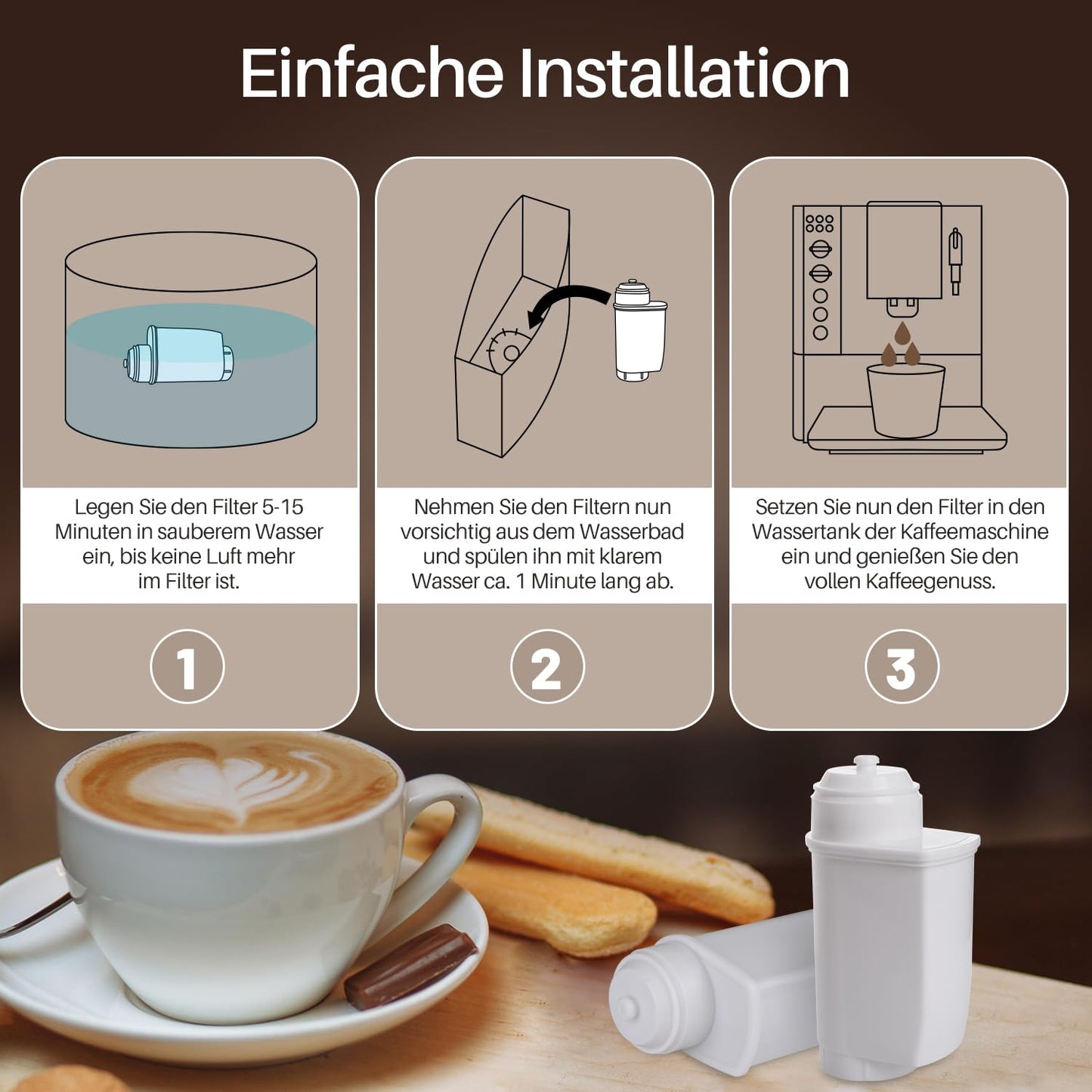 Coffee Water Filter Replacement for Siemens EQ Series, Brita Intenza TZ70003 Siemens, TCZ7003, TCZ7033, Bosch 12008246 Water Filter, BCM8450UC, CM450710 and TCM24RS 4-Pack by GOLDEN ICEPURE 4 Count (Pack of 1)