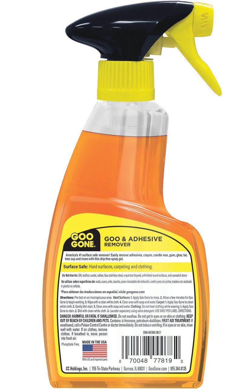 Goo Gone Goo & Adhesive Remover Spray Gel 355ml Bottle 355 ml (Pack of 1)