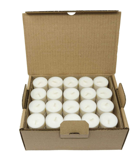 Compostable Cup Tea Lights Industrial Composting Vegetable Wax Rapeseed Wax Tealights 6 Hours Burning Time Pack of 80 Candles Unscented Plastic Free 80 Bougies Chauffe-plat - 6 Heures