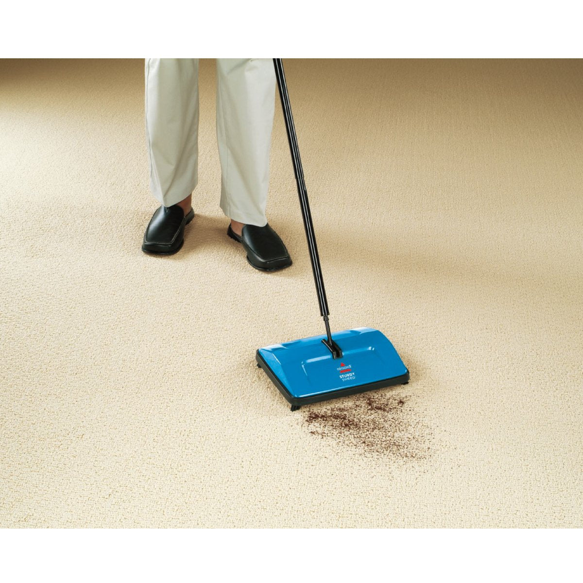 BISSELL Sturdy Sweep | Lightweight Carpet Sweeper | 2402E, Blue One Size