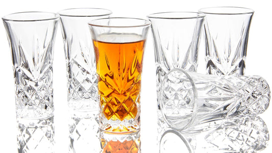 JAIEF 2 oz Tequila Glasses Heavy Base Shot Glass Cordial Glasses (Set of 6) Set of 6